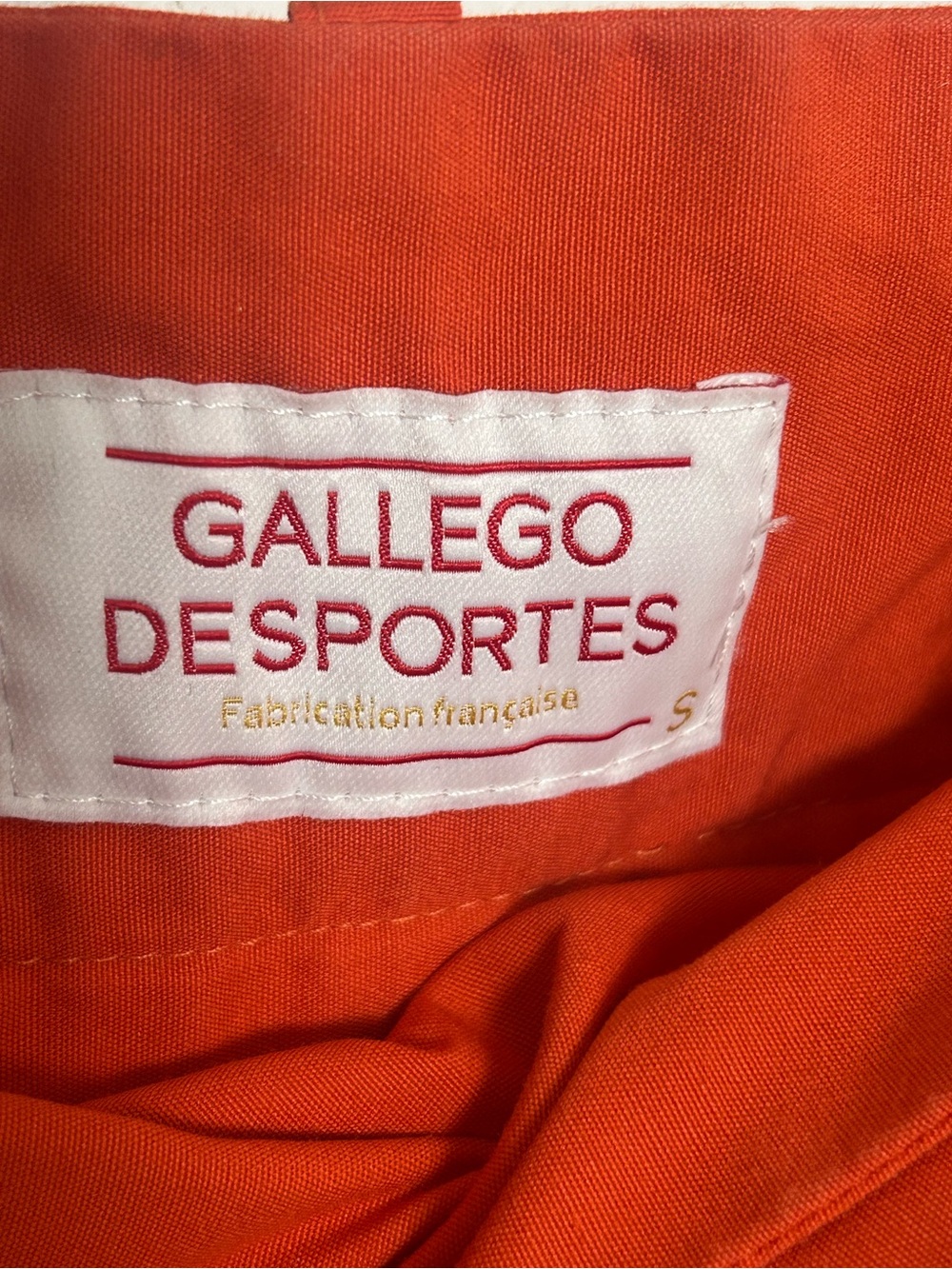 Gallego Desportes Orange Cotton Pleated Wide Leg Pants Size S Made in France - Picture 4 of 6